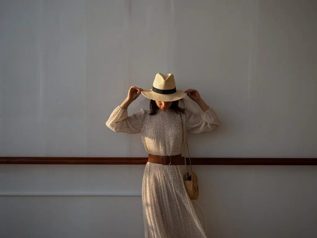 Young woman in a dress