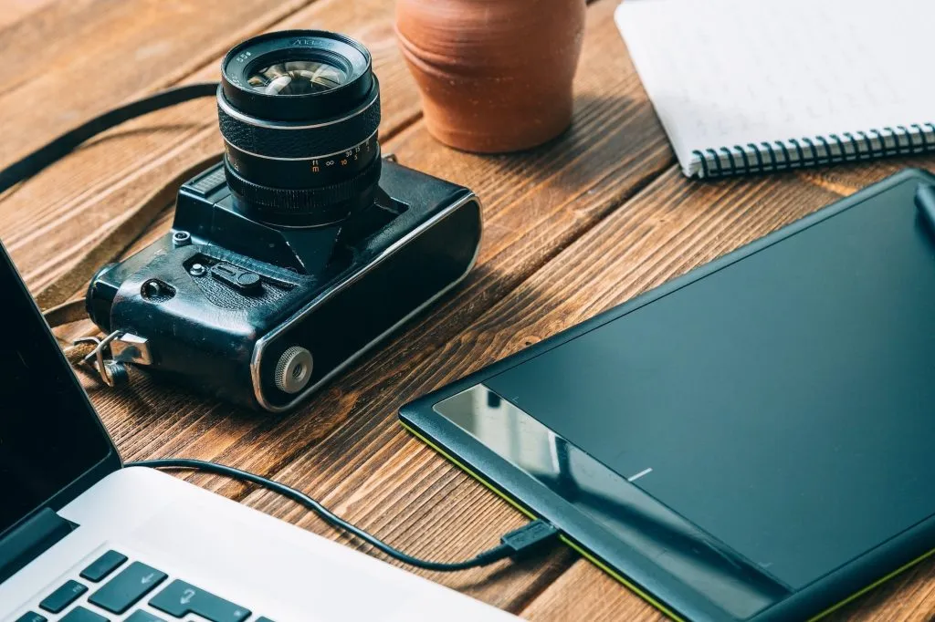 Work space for photographer