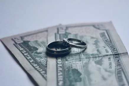 Marriage and money concept